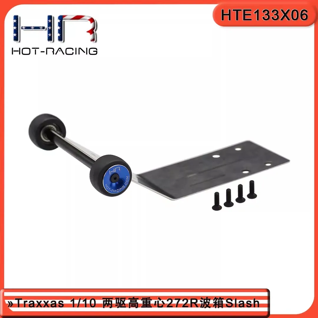 

HR Traxxas 1/10 двухколесный привод с высоким центром тяжести 272R коробка передач Slash задняя защитная пластина из нержавеющей стали + подъемное колесо