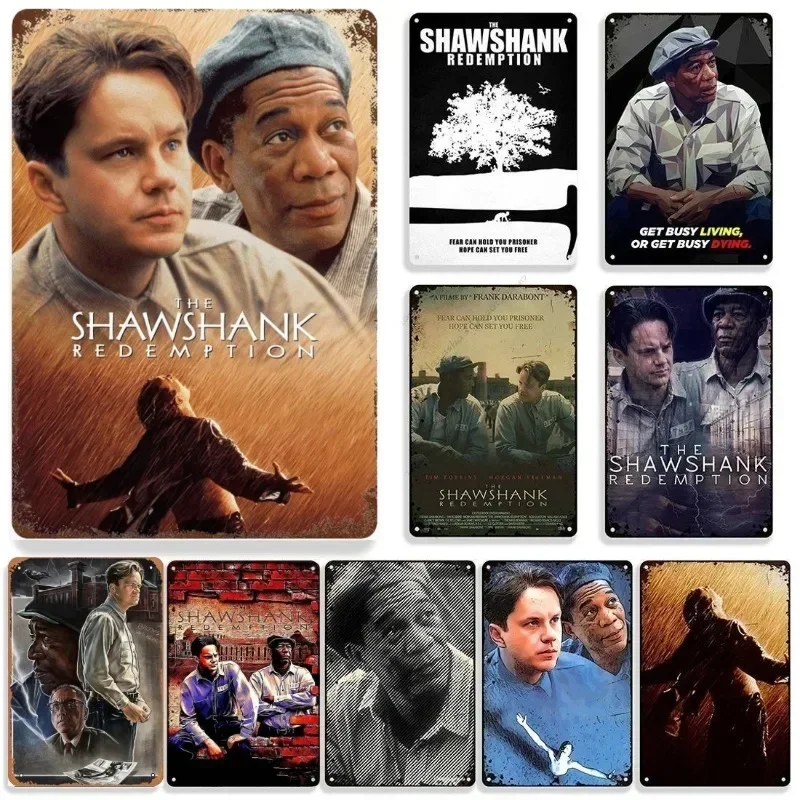 Metal Tin Sign Poster Movie Shawshank Plaque for Bar Club Wall Home Bedroom Vintage Wall Plate Pendant