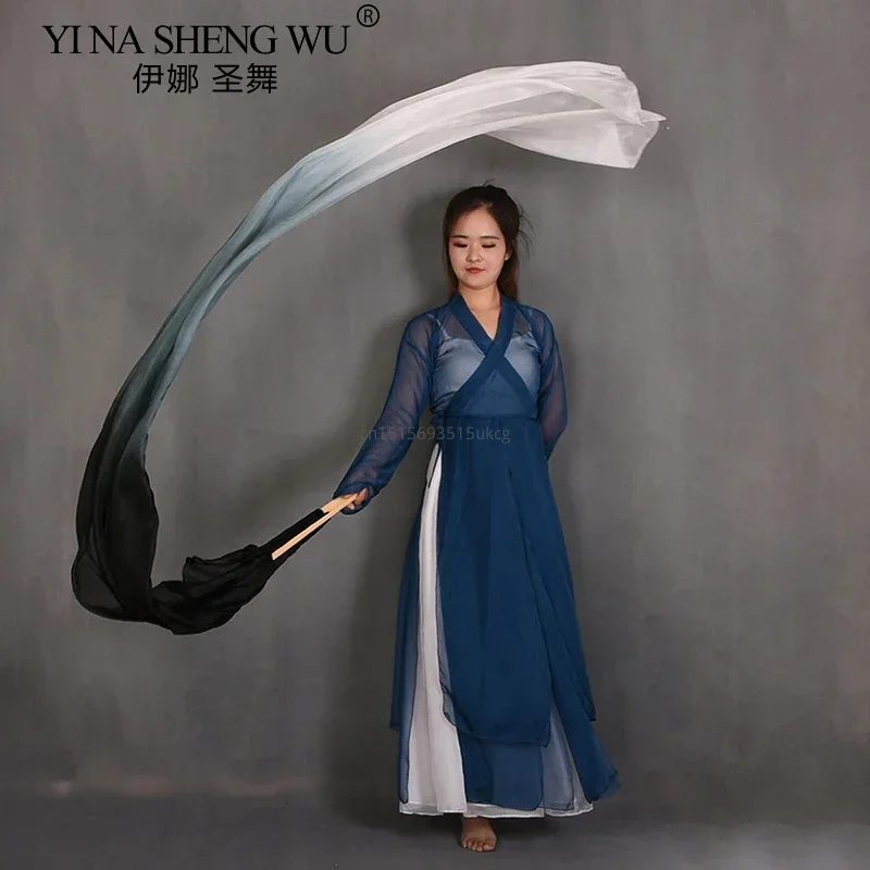 Promotion Wholesale 1Piece Right Hand Silk Belly Dance Fan Classic Size Bamboo Ribs Fan Veil Dancer Preformance Props Customized