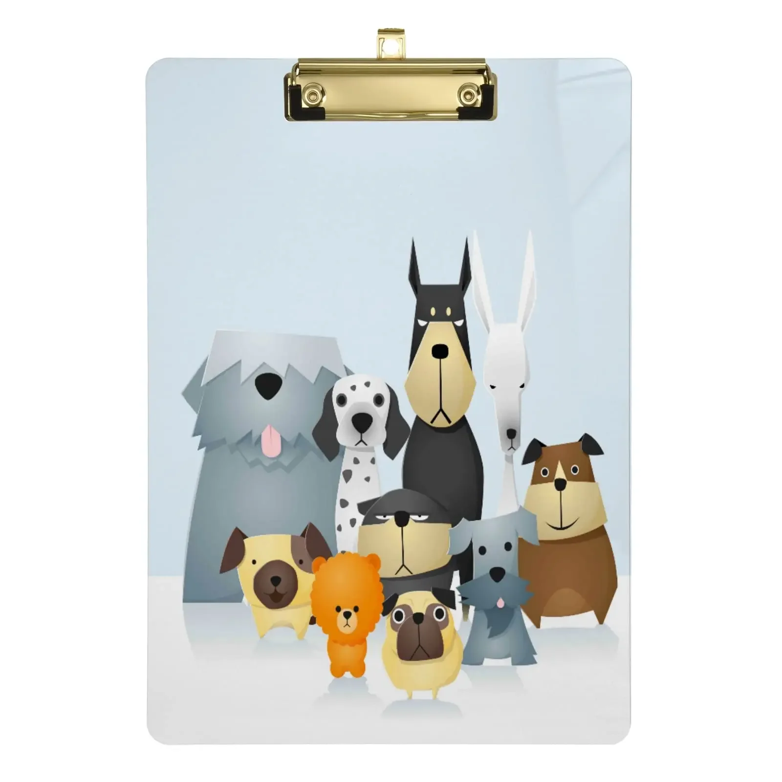 Puppy Dogs Acrylic Clipboard A4 Letter Size Clipboards for Student Teacher Officemate Low Profile Clip Standard Size Pet Pattern