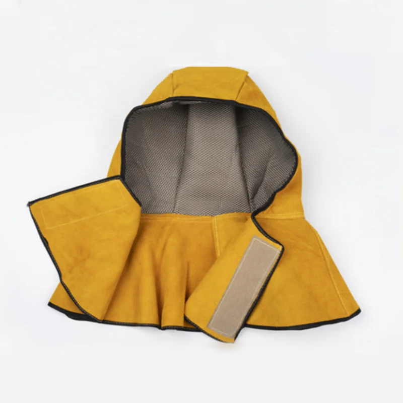 Fully Protective Welding Hood Flame-Retardant Hooded Cap High Temperature Resistance Splash-Proof Dust-Proof Safety Helmet