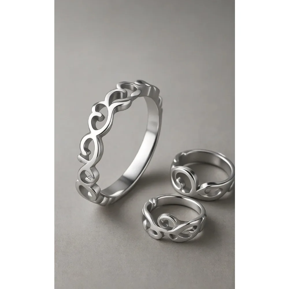 

Обручальное кольцо с кельтским узлом в форме сердца из стерлингового серебра 925 пробы, полированное, устойчивое к потускнению, для многослойного ношения