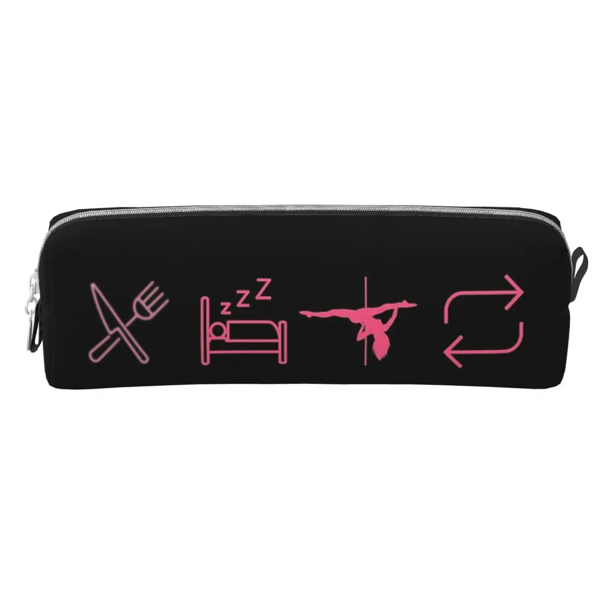 

Eat, Sleep, Pole Dance, Repeat - Черные значки Пеналы Сумки для ручек Коробка для ручек для мальчиков и девочек Школьная офисная сумка-карандаш Косметичка