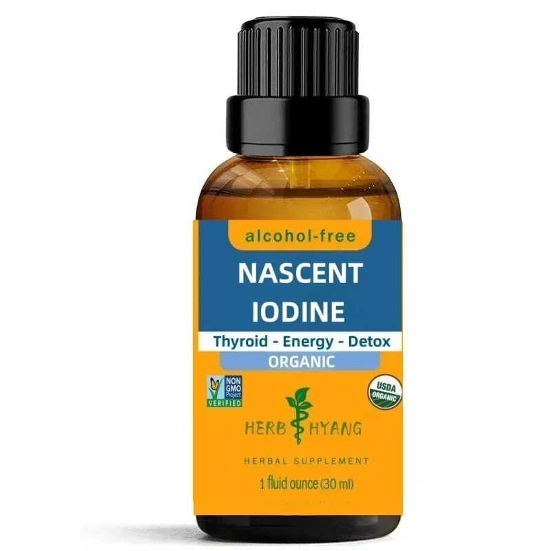 Organic Nascent Liquid Iodine, Vegan Friendly, 200 Servings, 6-Month Supply (1 Fl Oz)