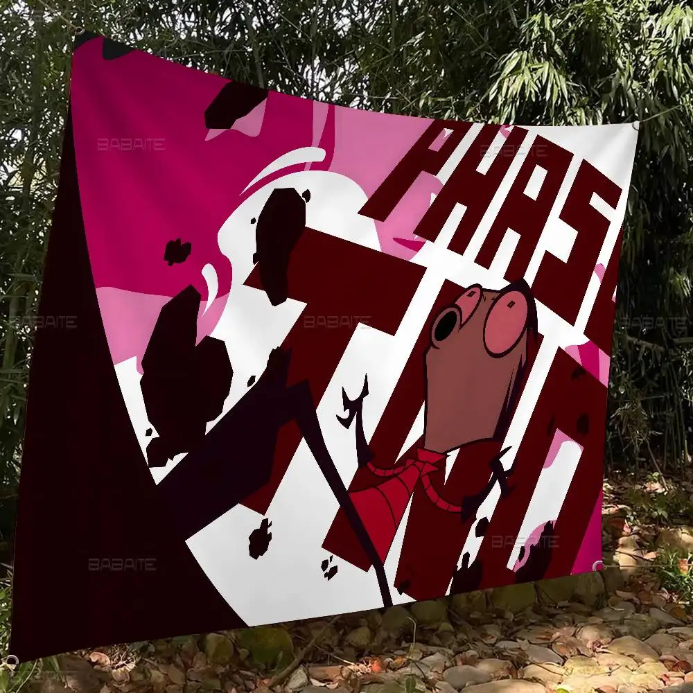 I-Invader Z-Zim Cartoon Banner Art Printing Japanese Wall Flag Anime Wall Hanging Home Decor