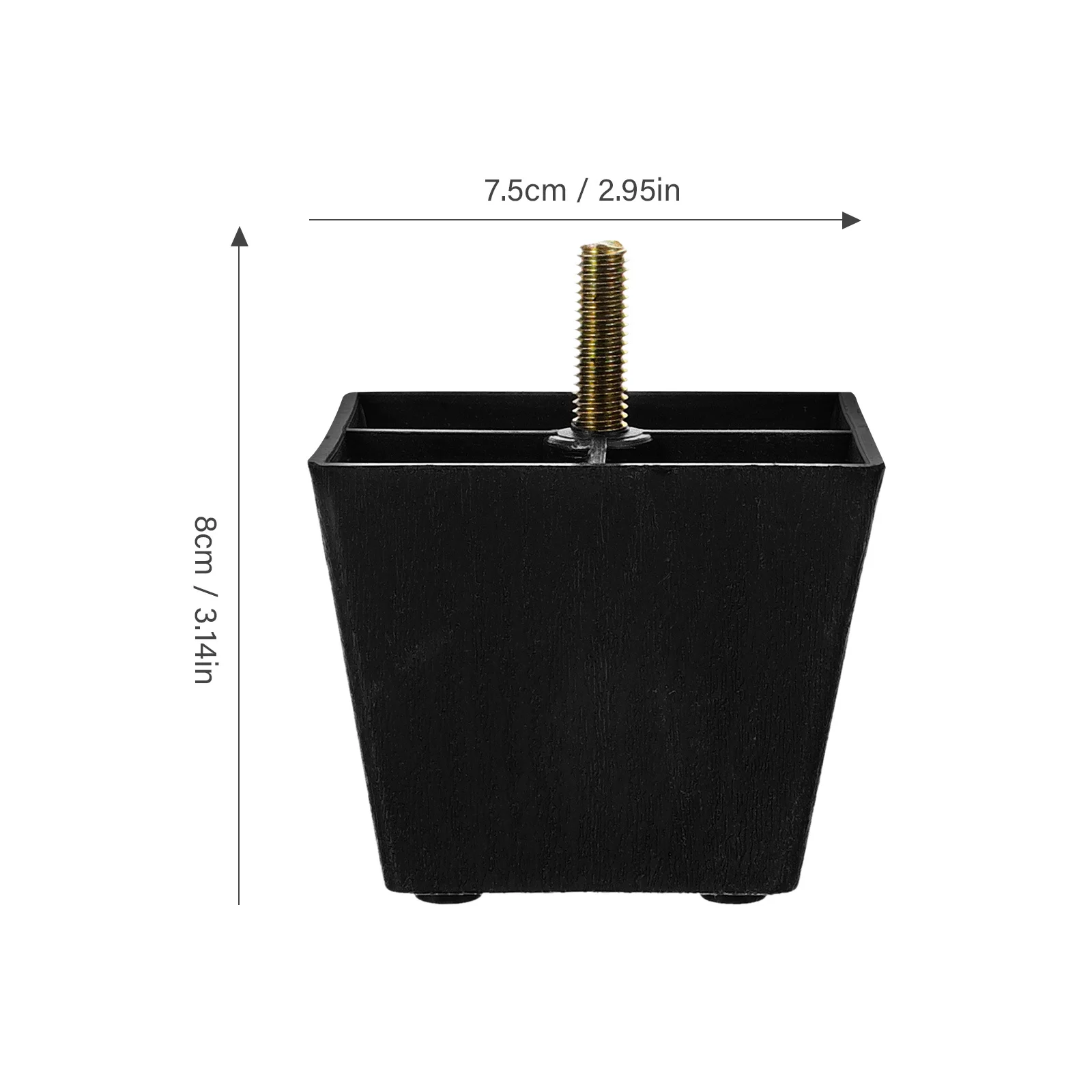 4 pièces pieds de meubles pieds de canapé de remplacement pieds de canapé durables en plastique métallique robuste pour remplacement de commode d'armoire de canapé