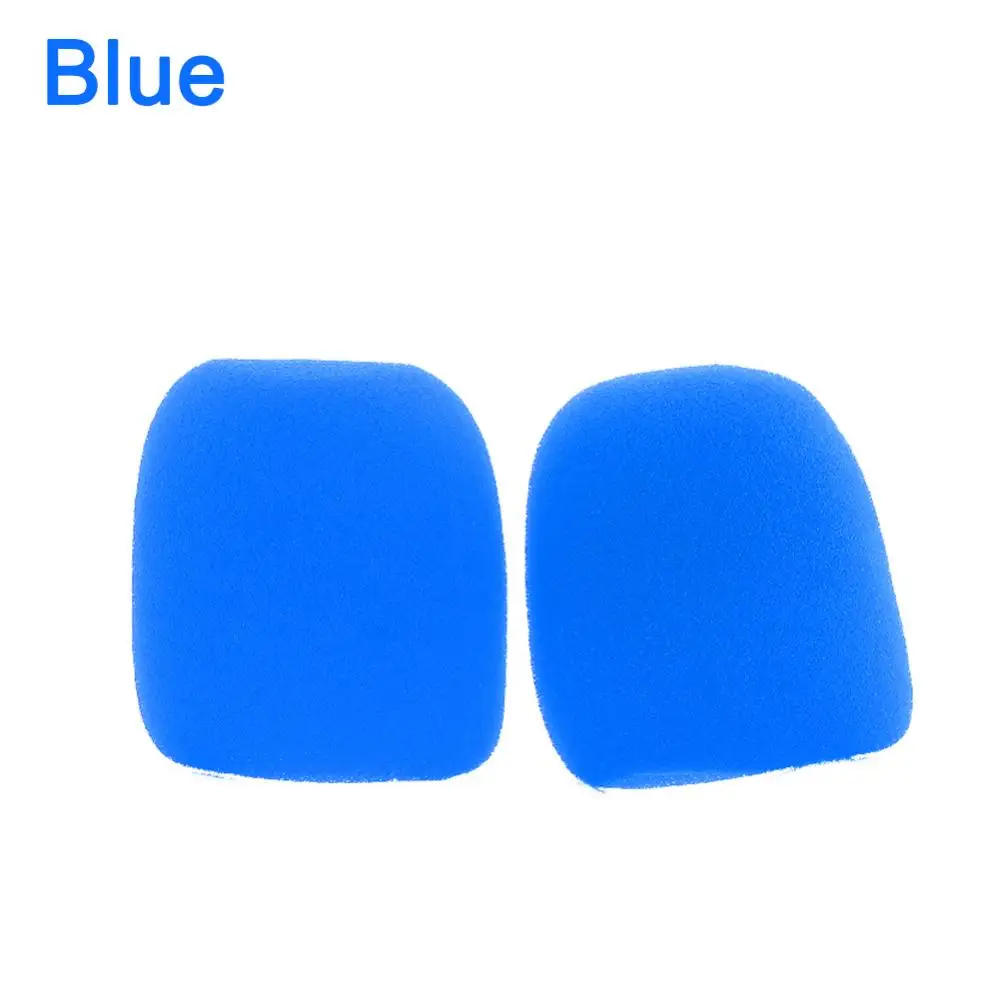 2 ชิ้นที่มีสีสันหนาไมโครโฟนกระจกบันทึกฟองน้ําบอลอุปกรณ์ไมโครโฟนโฟมปกมือถือไมโครโฟนปก