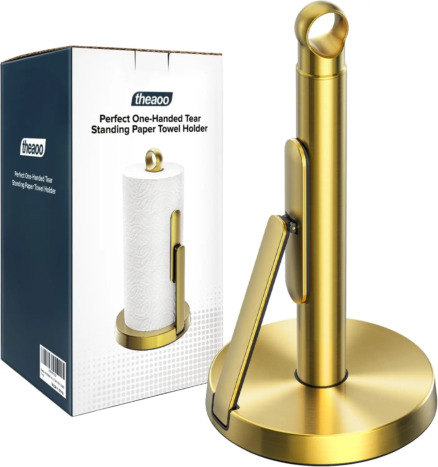 

Держатель для бумажных полотенец из нержавеющей стали повышенной прочности с натяжным механизмом, легкое отрывание одной рукой, современный настольный диспенсер для кухни