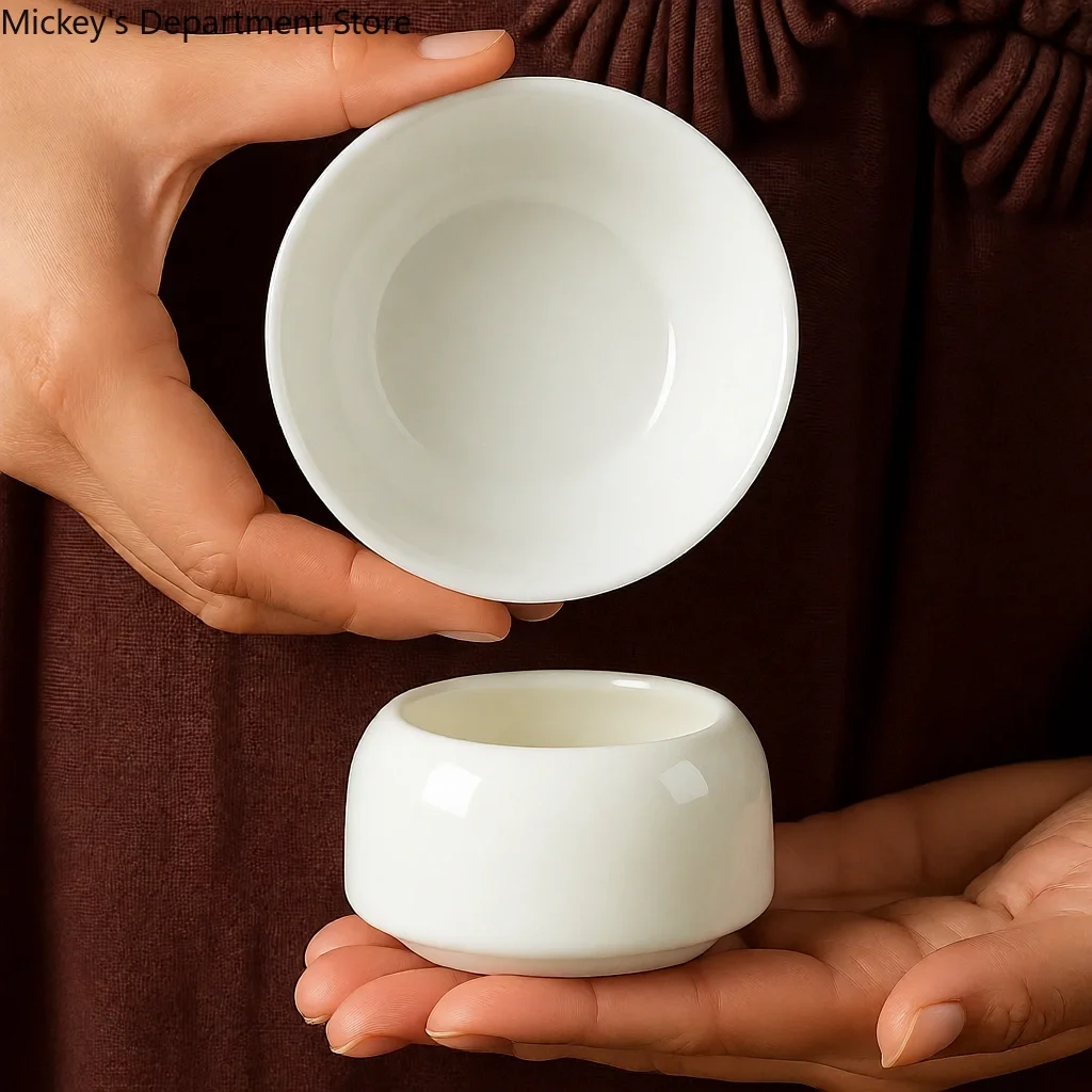 Mutton Fat Jade Pure White Tea Leakage White Porcelain Kung Fu Household  Set Tea Filter  Ceremony Accessories Customized