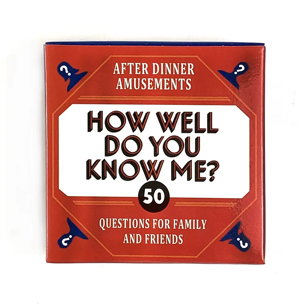 

Mini Game Card - How Well Do You Know Me - Game Board Game Card Travel Card Party Entertainment For Family Friends
