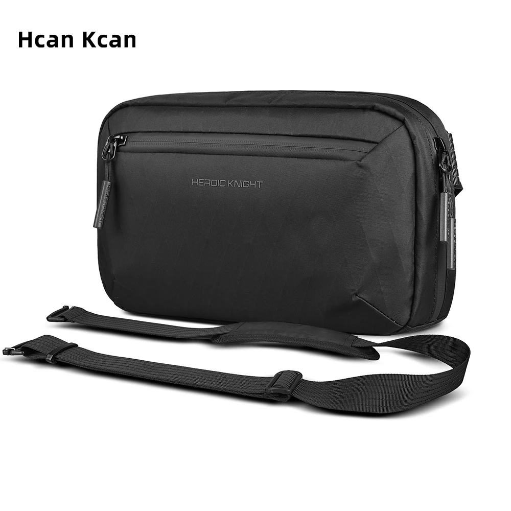 

HcanKcan Stylish Crossbody Bag Men's Waterproof X-Pac Fabric Chest Bag Lightweight Sling Pack Multi-Pocket Portable Shoulder Bag