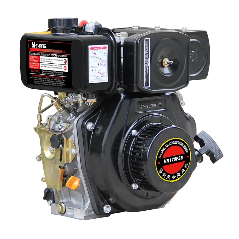 6kw/7kw/8kw Single Cylinder 1500rpm 4 Stroke Air-Cooled Euro 5 Diesel Engine With Bearing & Motor For Home Use