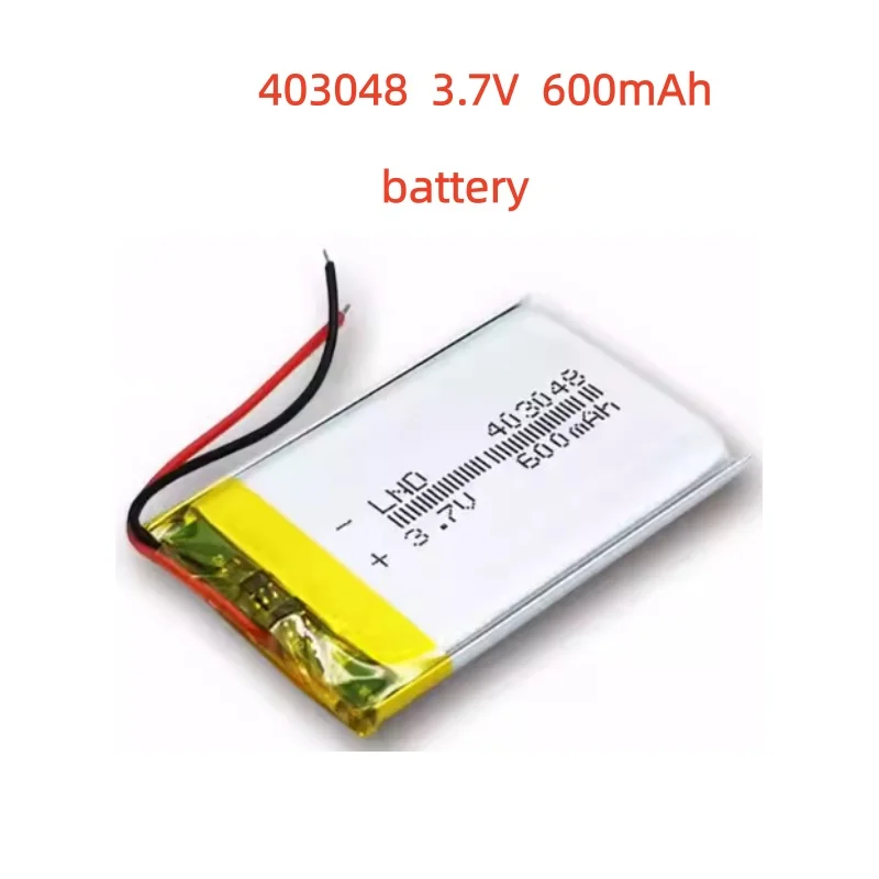 

600mAh 403048 Li-polymer Battery 3.7V Rechargeable Lithium Battery with PH2.0 for Pet Drinking Fountain Anti-loss Device