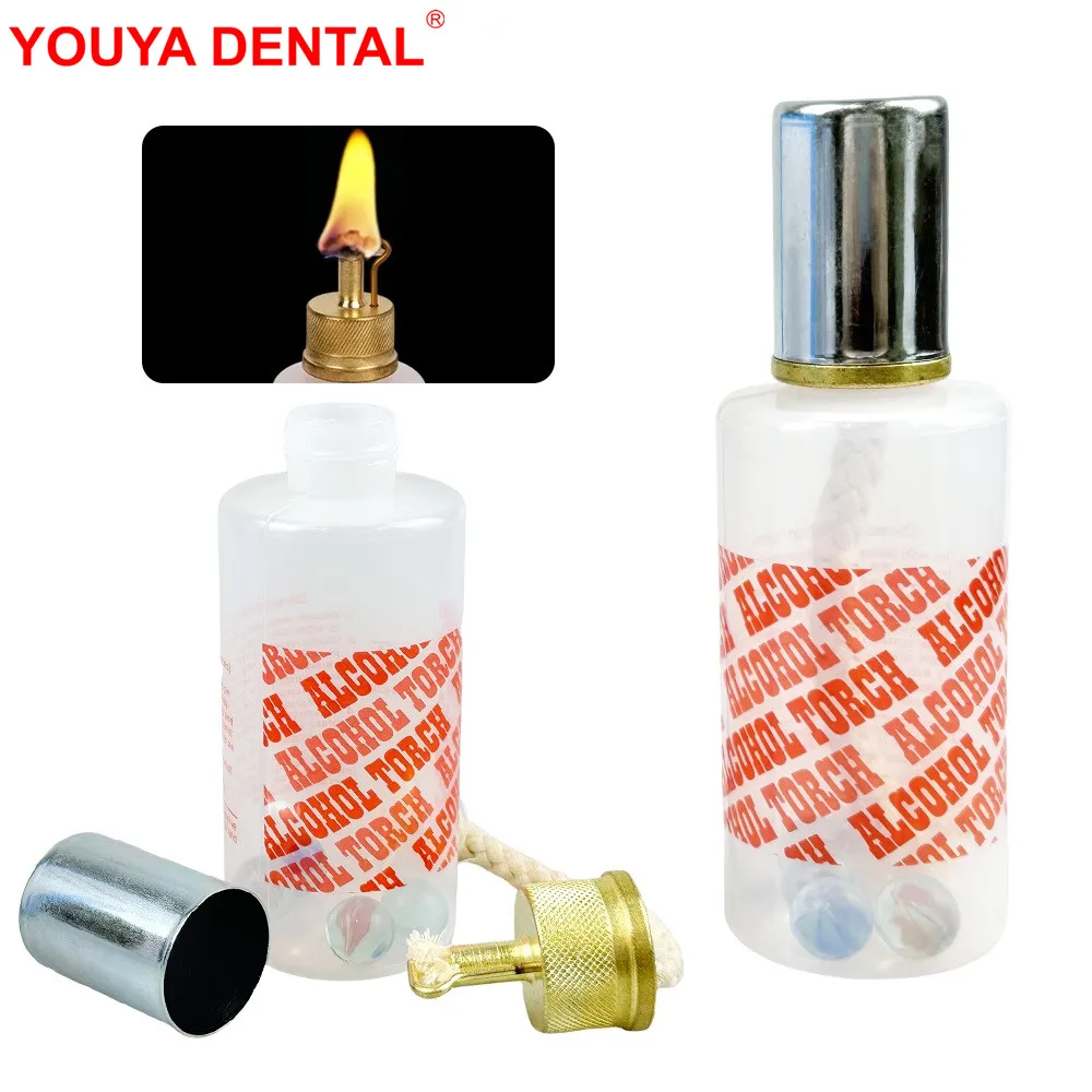 

1pcs Dental Alcohol Blowtorch Bottle Dentistry Denture Empty Plastic Alcohol Torch Chemical Wax Type Clcohol Lamp Dentist Tools