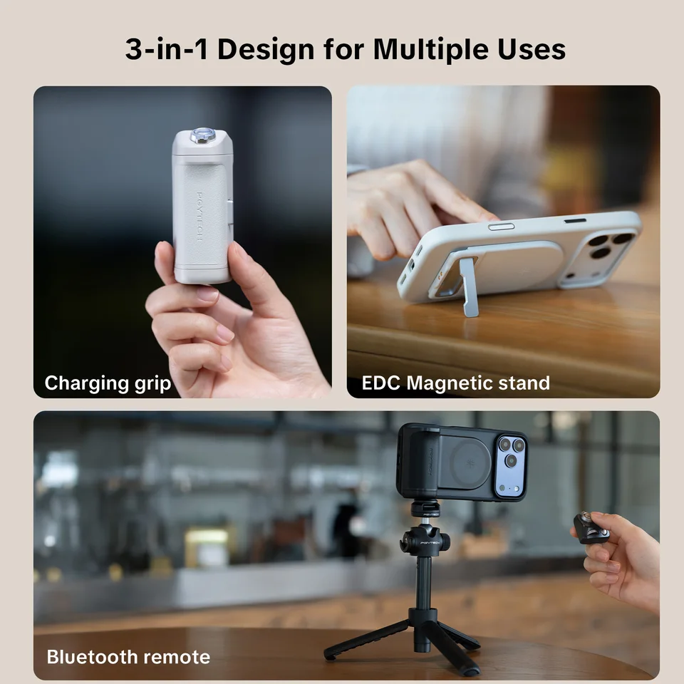 PGYTECH MagCam 1& 2 Phone Grip 3-in-1Camera Phone Grip Modular Kit