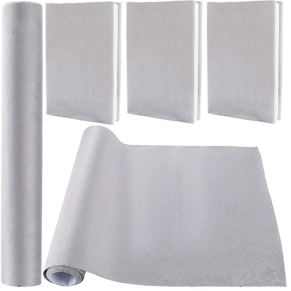 2M Velvet Book Covers Notebook Wraps Gray 42x0.06cm