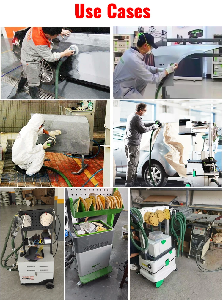 أدوات ماكينة الطحن الكهربائية الخالية من الغبار من FUNISI ماكينة تلميع الصنفرة الجافة والغبار الهوائية لإصلاح جسم السيارة
