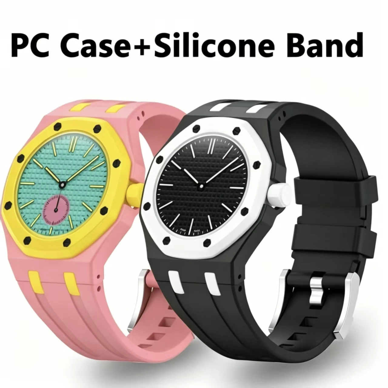 PC Case Silicone Strap Integrated Mod Accessories Convert Pocket Watch to Wristwatch for Swatch x AP Royal POP - view 4