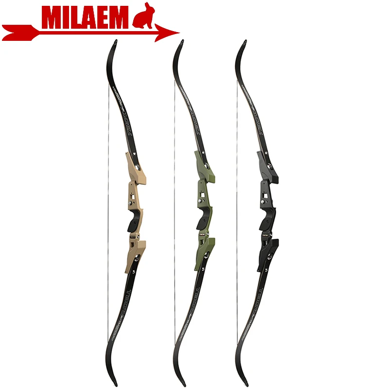 

62inch Archery ILF Recurve Bow American Hunting Bow 25-60lbs 19inch Bow Riser RH Hunting Target Shooting Accessories