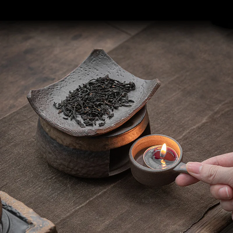 Coarse Clay Candle Tea Roasting Vessel Indoor Leaf Freshening Stove Multi-function Desktop Incense Decor