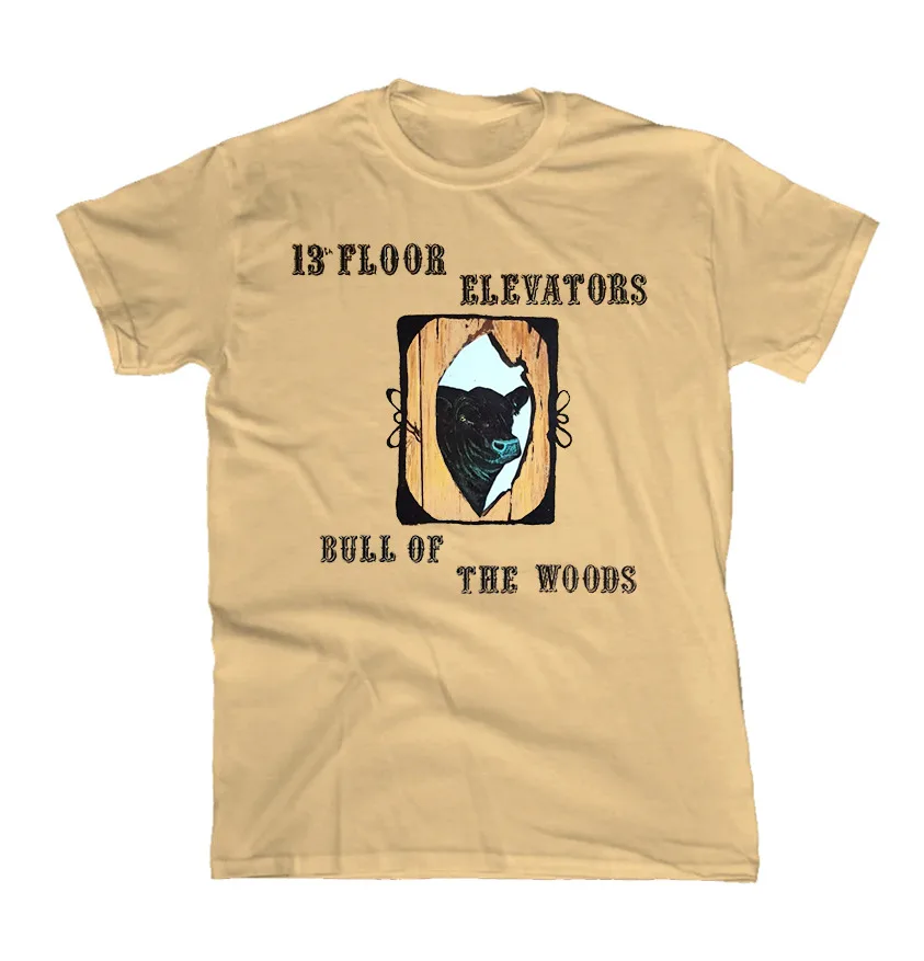 th Floor Elevators Bull Of The Woods Cotton Unisex T-Shirt Full Size   Tees Y2K tops Unisex Summer Short Sleeve