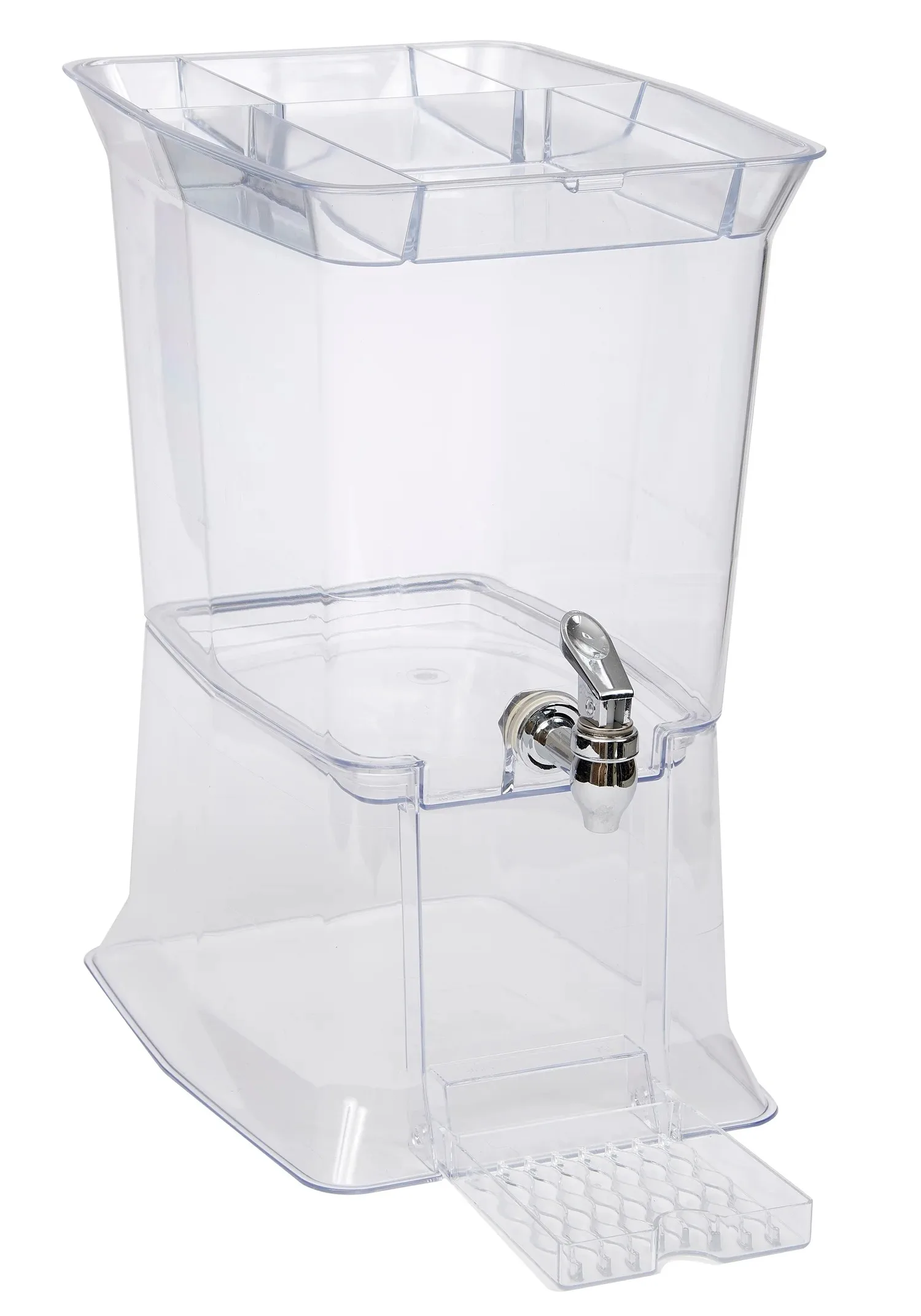 

Clear Tritan 2.5 Gallon Party Top Beverage Dispenser with Drip Tray