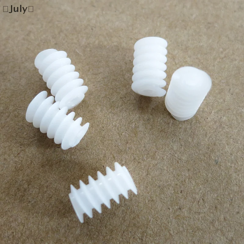 〔July〕10pcs/lot White Right Hand Plastic 6*10 (2A) Worm Turbine 0.5 Module Reduction Gears DIY Model Parts