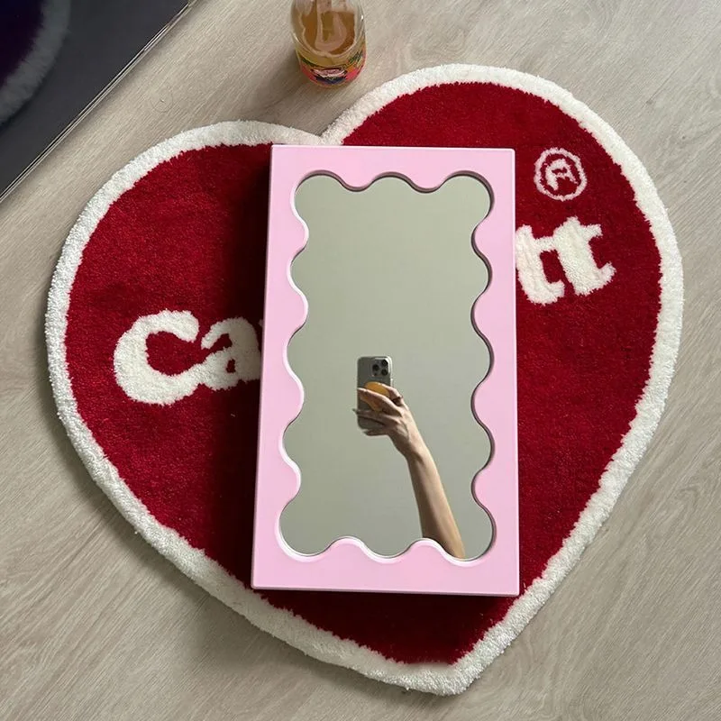

Nordic Style Wooden Decorative Mirrors Creative Multifunctional Wall Mounted Dressing Mirrorr Simple Luxury Bedroom Home Decor