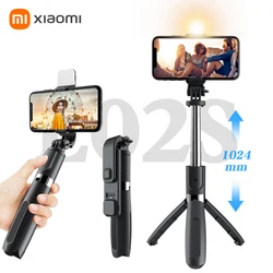 Xiaomi Bluetooth draadloze selfie stick mini-statief uitschuifbare monopod met invullicht afstandsbediening sluiter voor Xiaomi telefoonstatief