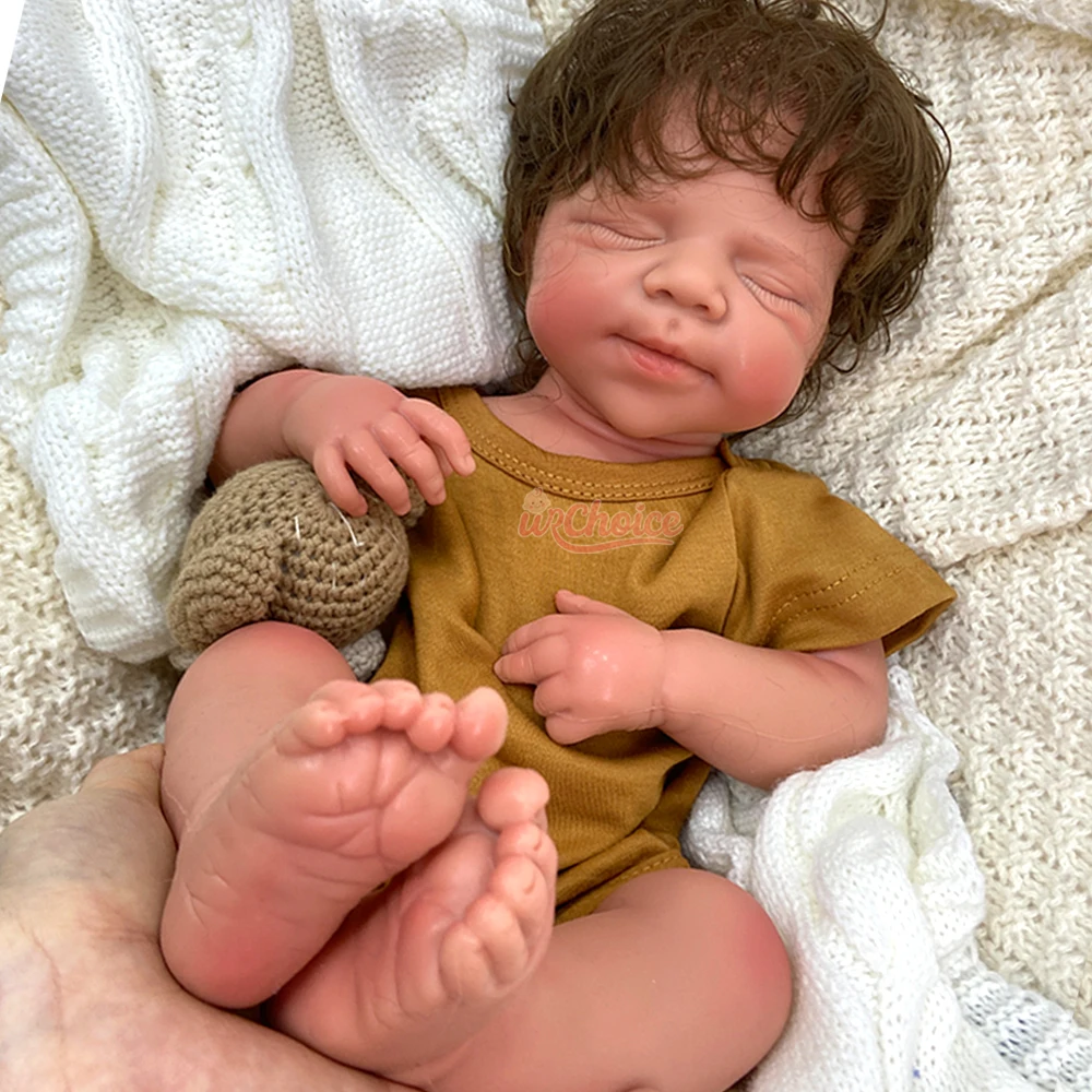 20'' Cuddly Silicone Baby Hair Rooting Painted Eyebrow Betty Reborn Dolls Visible Limbs Early Learning Institutions
