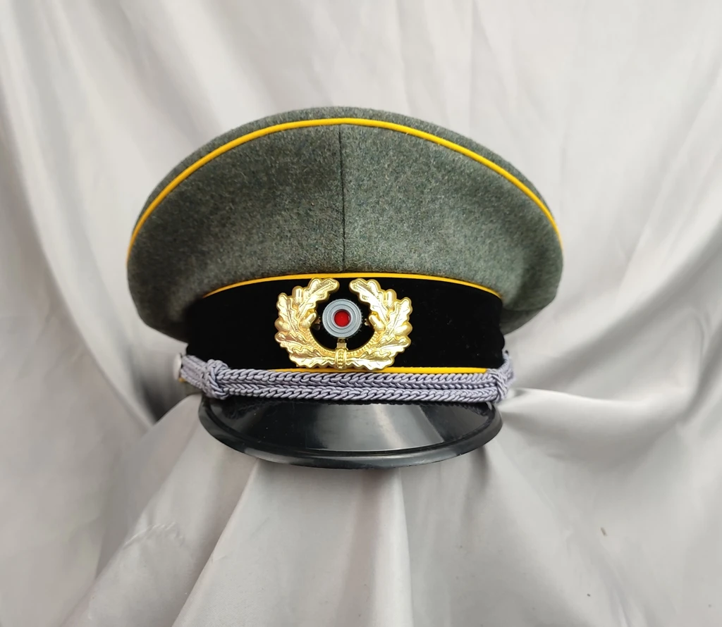 REPRO WWII WW2 German Waffen Elite MARSHAL officer Visor cap Wool made MILITARY HAT , WITH TWO BADGE