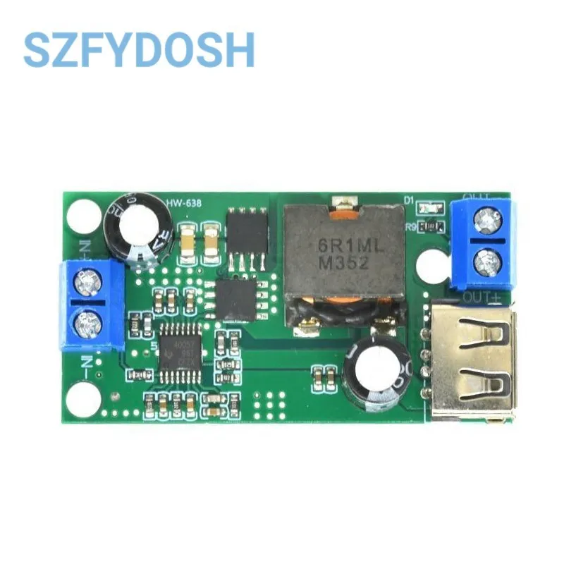 DC-DC 9V 12V 24V 36V To 5V/5A Step-down Module Regulated High Power Vehicle Voltage Stabilized Power Converter Module
