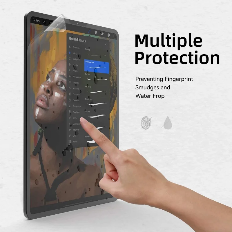 واقي شاشة ورقي غير لامع لجهاز Apple iPad Pro 11 12.9 iPad Air 4 5 2 3 Mini 6 7 2018 2020 2021 2022 فيلم يشعر الورق