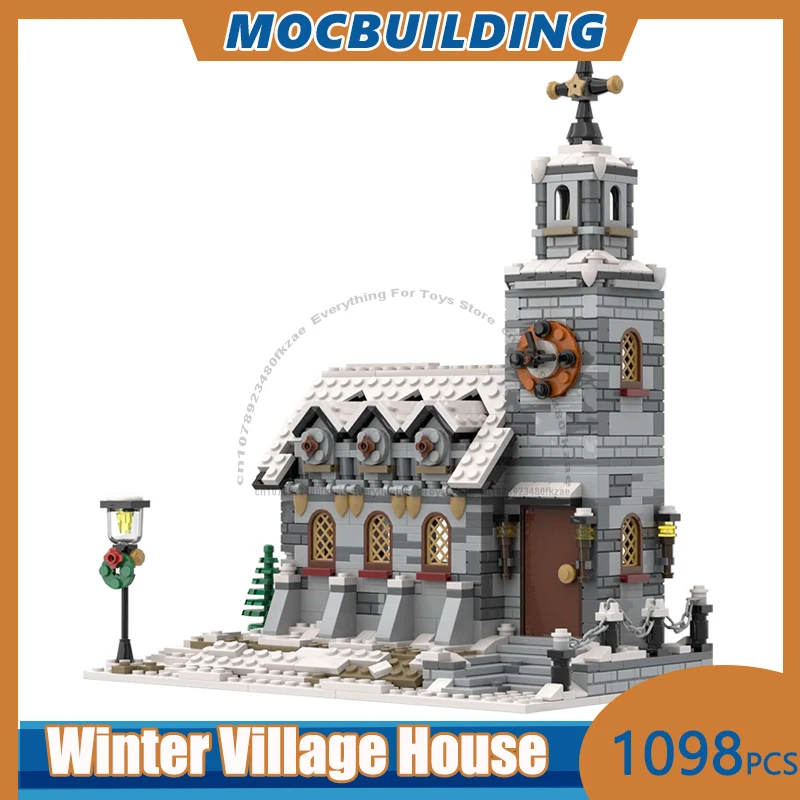 

Winter Village Seasonal House Model MOC Building Blocks DIY Assemble Bricks Collection Display Creative Xmas Toys Gifts 1098PCS