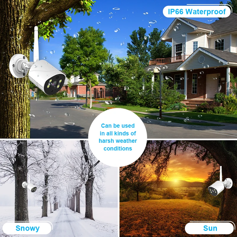 3MP 4ch 8ch Security System Wifi Nvr Kit Outdoor 10.1-inch Screen Wireless Camera System 2024 Hot Sale