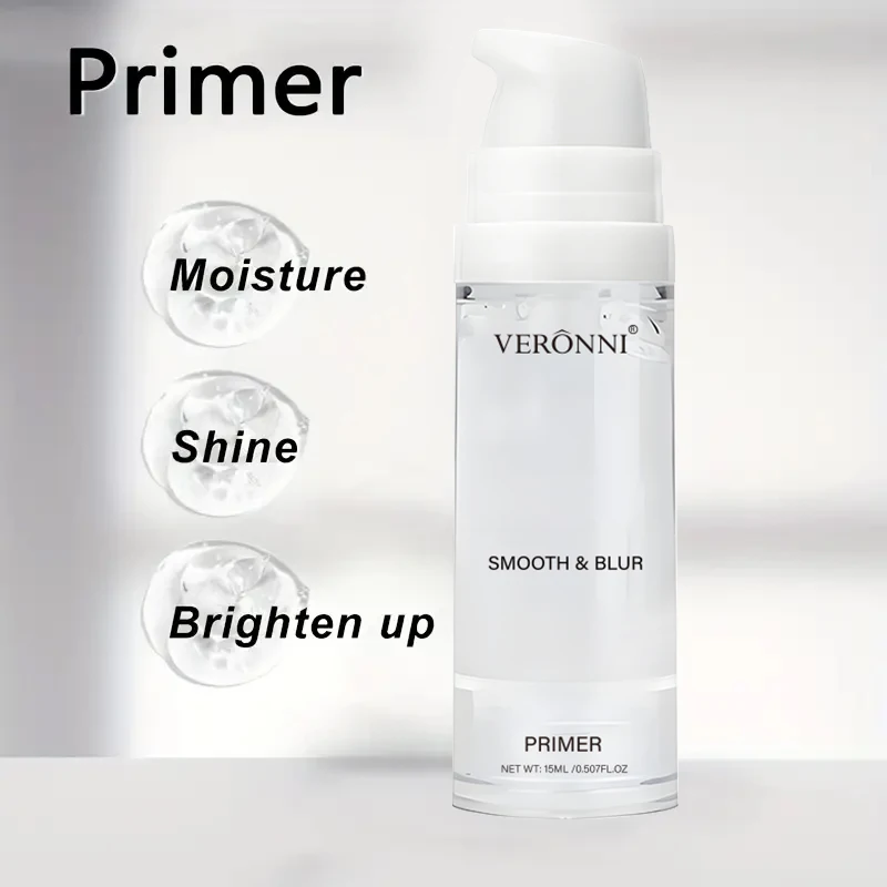 3pcs 페이스 메이크업 키트에는 15ml 풀 커버리지 리퀴드 파운데이션 하이 드레이팅 메이크업 프라이머 및 루스 파우더, 땀 방지 기능이 포함되어 있습니다.