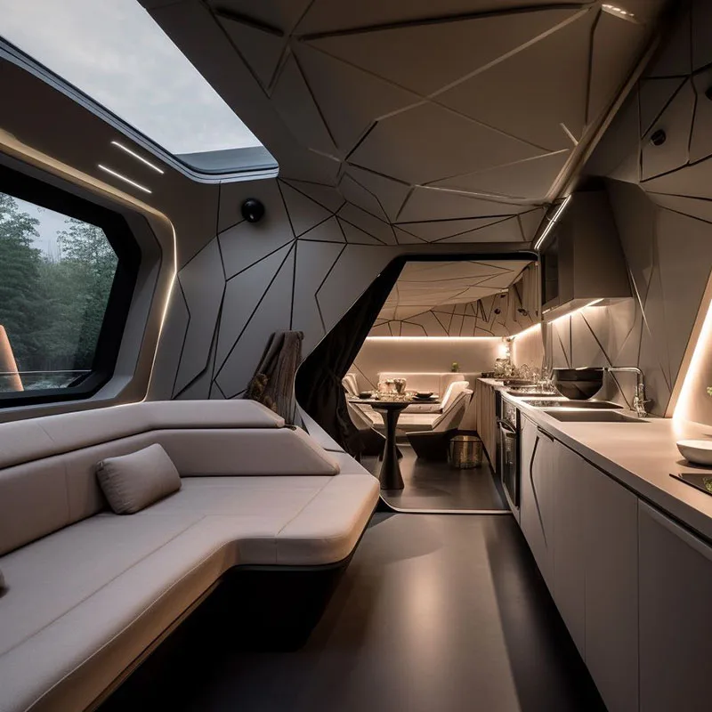 prefabricated portable mobile capsule  cabin luxury modern steel structure