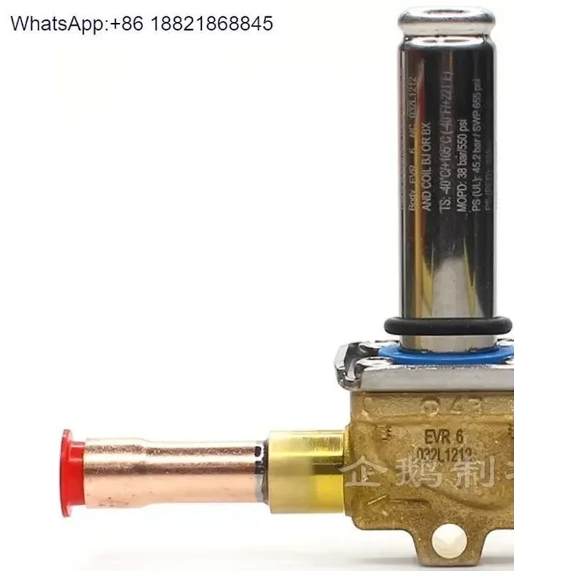 

Electromagnetic valve EVR6-8 refrigeration air conditioning welding normally closed brass solenoid valve body 032L1212