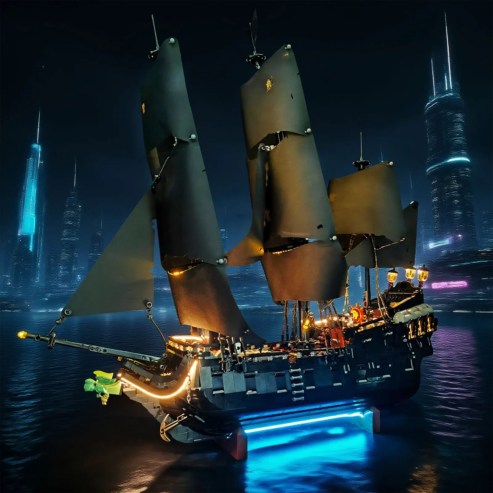 LYBMTWF ชุดไฟ LED เข้ากันได้กับเลโก้ 10365 โมเดลเรือโจรสลัด (ไม่รวมอิฐโมเดล)