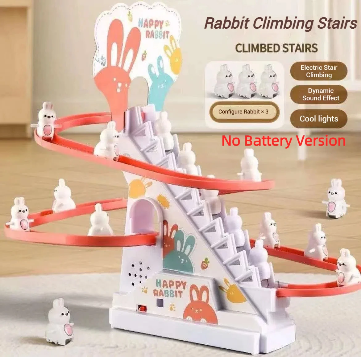 Giocattoli per viste elettriche Design di assemblaggio Piccolo anatra/coniglio/pinguino Giocattoli per scale da arrampicata Giocattoli per la prima educazione per ragazzi e ragazze