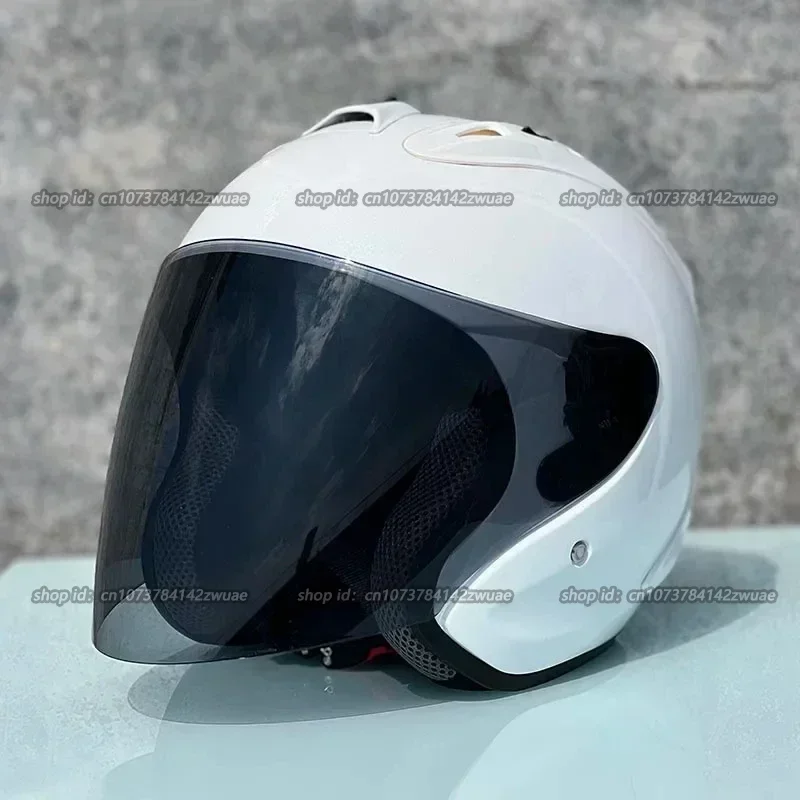 Ram4 Glossy White Half Helmet Men and Women Motorcycle Off-Road Summer Helmet Downhill Racing Mountain Cross Casco Capacete