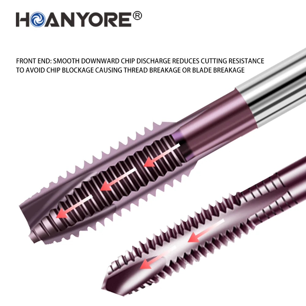 Universal m2 Cobalto para Torneiras de Oxidação Pontas de Dentes de Batida Titânio Chapeado Espiral Padrão Nano Aço Inoxidável