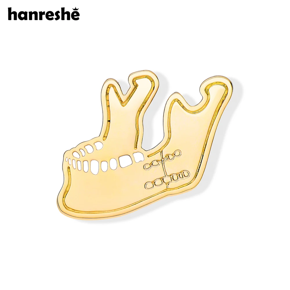 Hanreshe nouvelle broche orthopédique en os mandibulaire broches anatomie médicale revers sac à dos Badge bijoux pour médecin infirmière étudiant