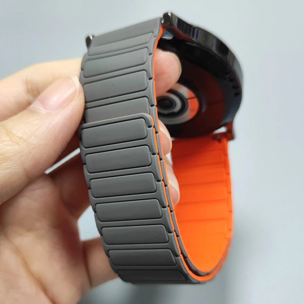 Bracelet magnétique en Silicone, 22mm, pour AMAZFIT BIP 6 5 UNITY BALANCE 2, pour HUAWEI Samsung Galaxy Watch 3 45 46mm Gear S3