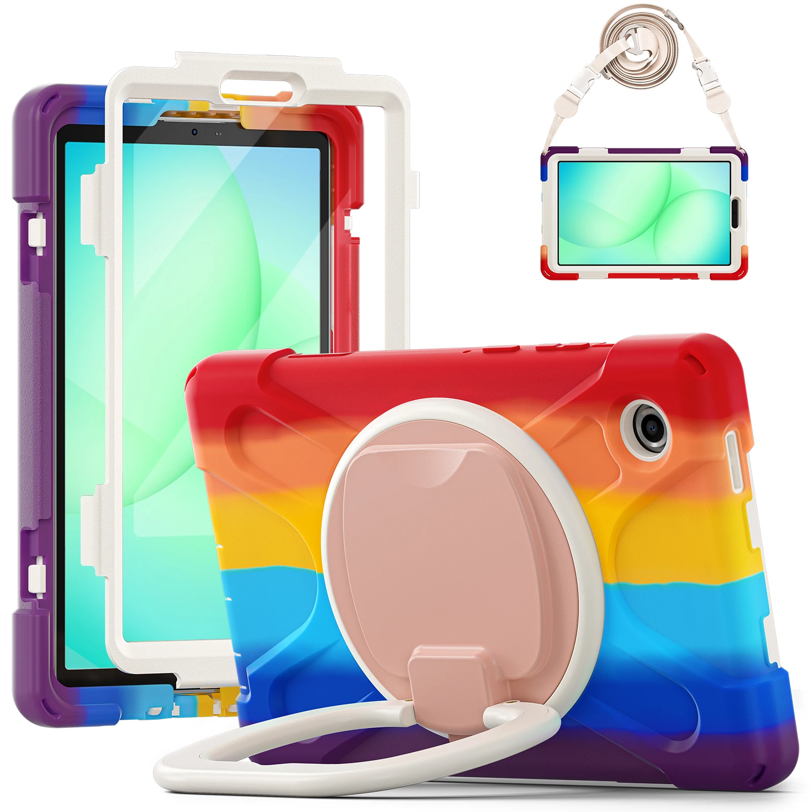 

Чехол для планшета Samsung Galaxy Tab A11, 8,7-дюймовый чехол-подставка для Galaxy Tab A11 2025 SM-X33, чехол с плечевым ремнем