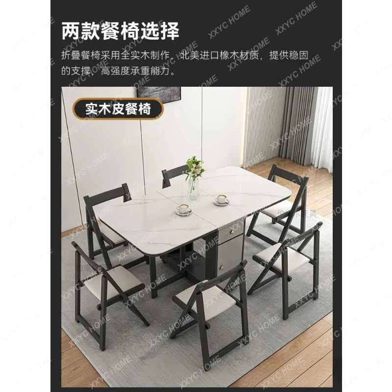 XXLuxury Small Dining Tables Square Design Wood Foldable Dining Tables Kitchen Restaurant Mesas De Comedor Home Furniture