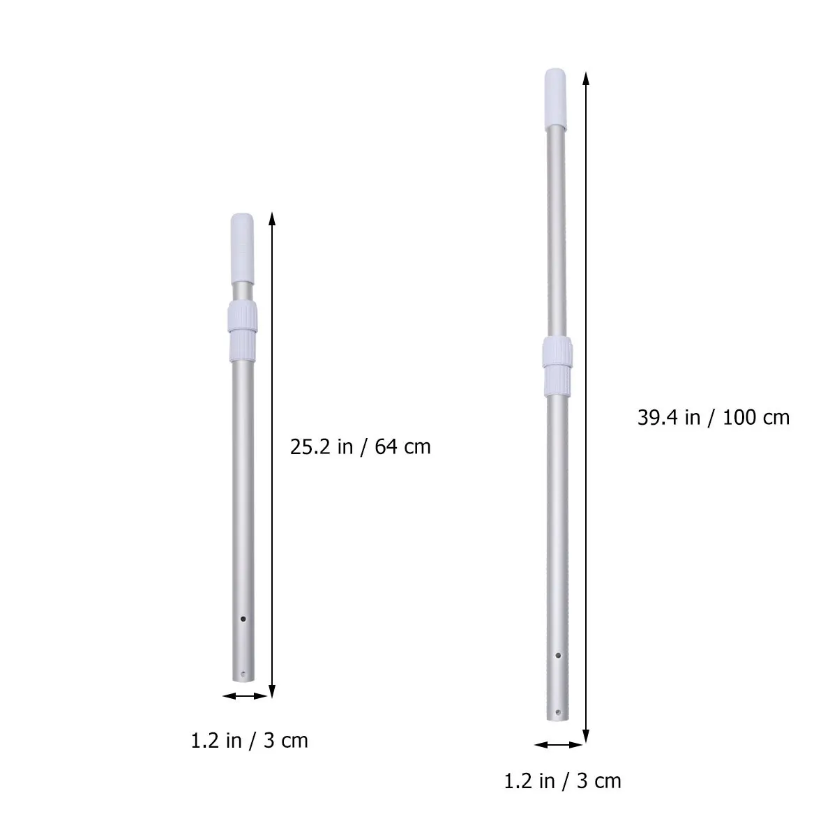 عمود تنظيف سميك من الألومنيوم أداة حمام سباحة مرنة لصيانة خزان الأسماك في بركة السباحة #3
