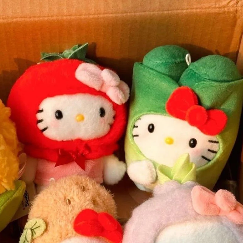 

Мультяшная плюшевая кукла Sanrio, милая забавная зеленая луковая фотоподвеска, Креативные украшения для сумки, мягкие игрушки, подарки на день рождения