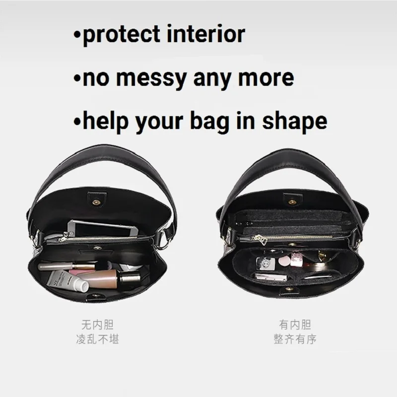 【Only Organiser】For Prada Double Bag Organizer Insert Makeup Divider Shaper Protector Compartment Inner