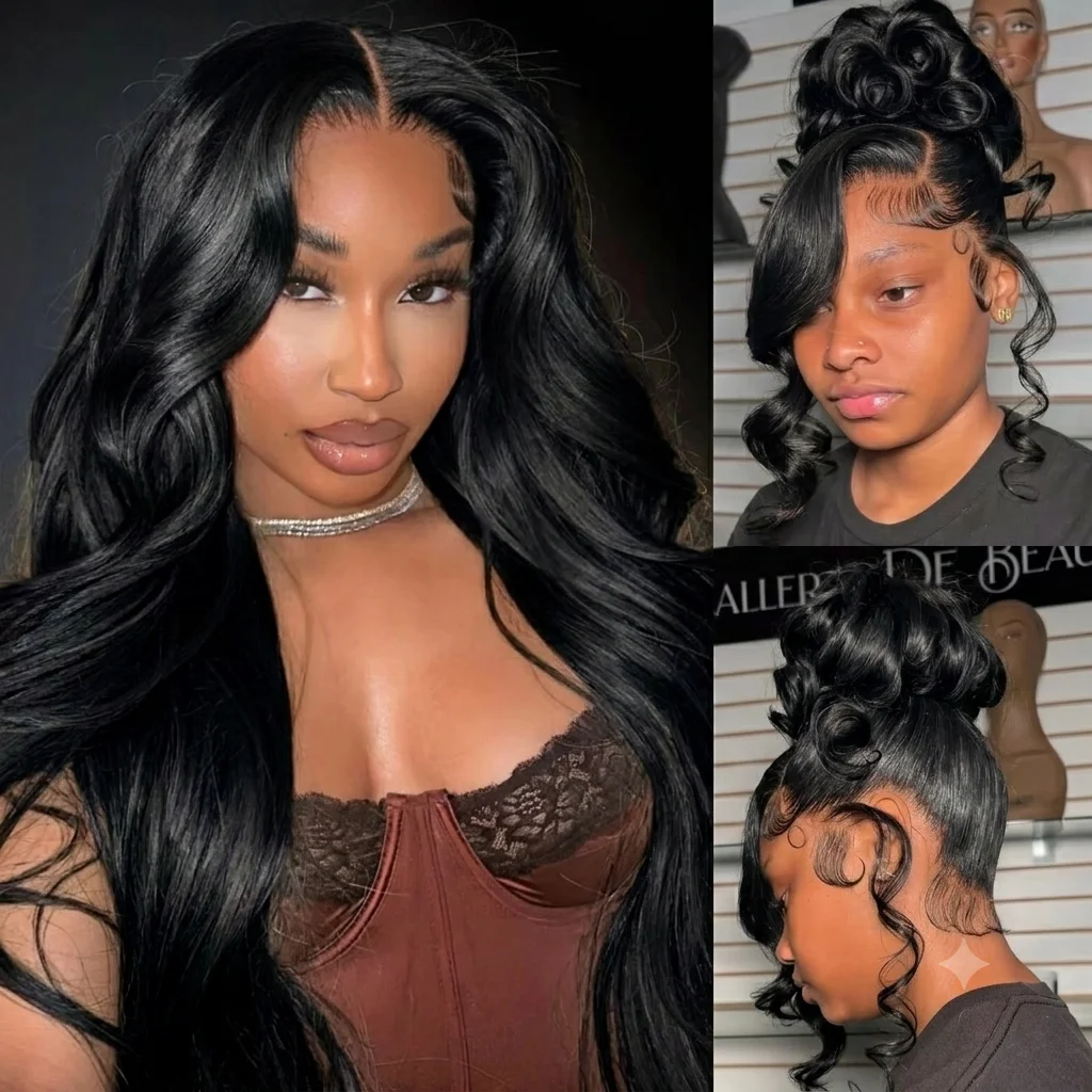 Invisible Drawstring 360 HD Full Lace Glueless Wigs 13x6 Hd Lace Frontal Wig Body Wave Human Hair Wigs Water Wave Lace Front Wig